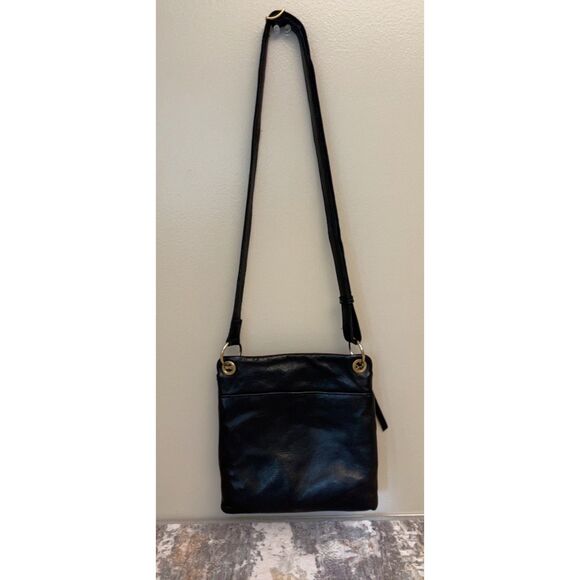 Margot double zipper black leather crossbody - Picture 5 of 10